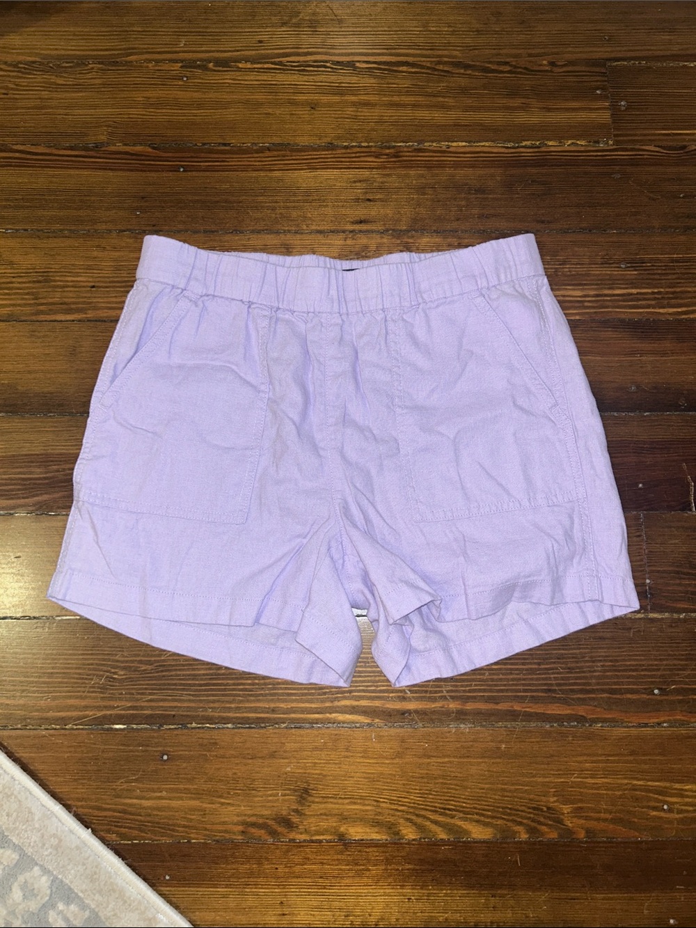 Women’s Lavender Elastic-Waist Casual Shorts